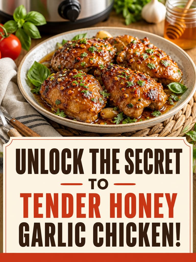 Slow Cooker Honey Garlic Chicken Thighs