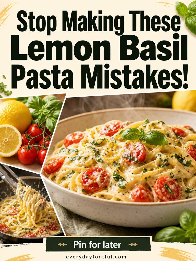 Creamy Lemon Basil Pasta with Fresh Cherry Tomatoes