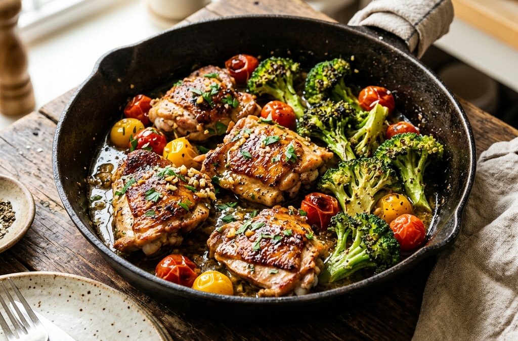 One-Pan Garlic Butter Chicken and Veggies