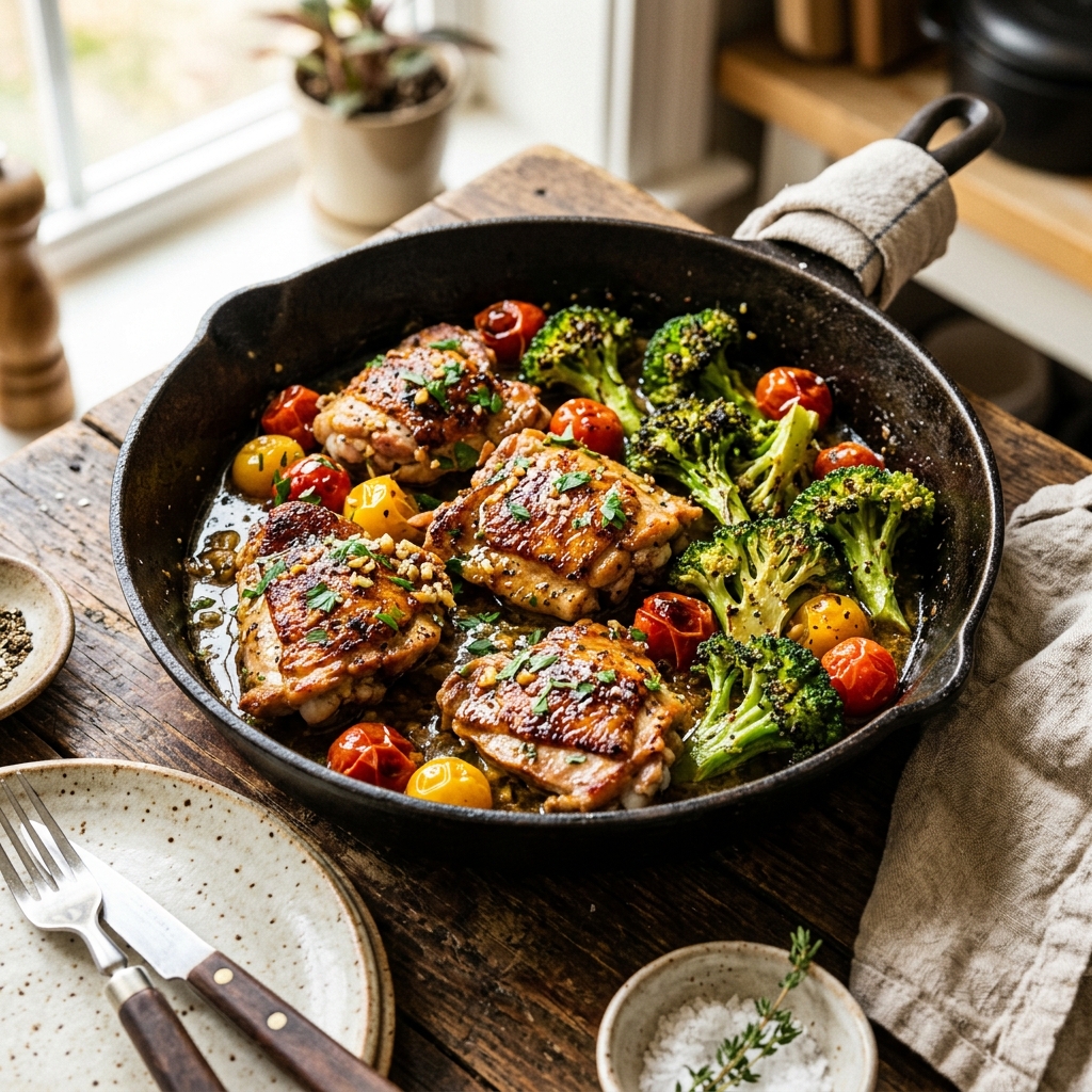 One-Pan Garlic Butter Chicken and Veggies